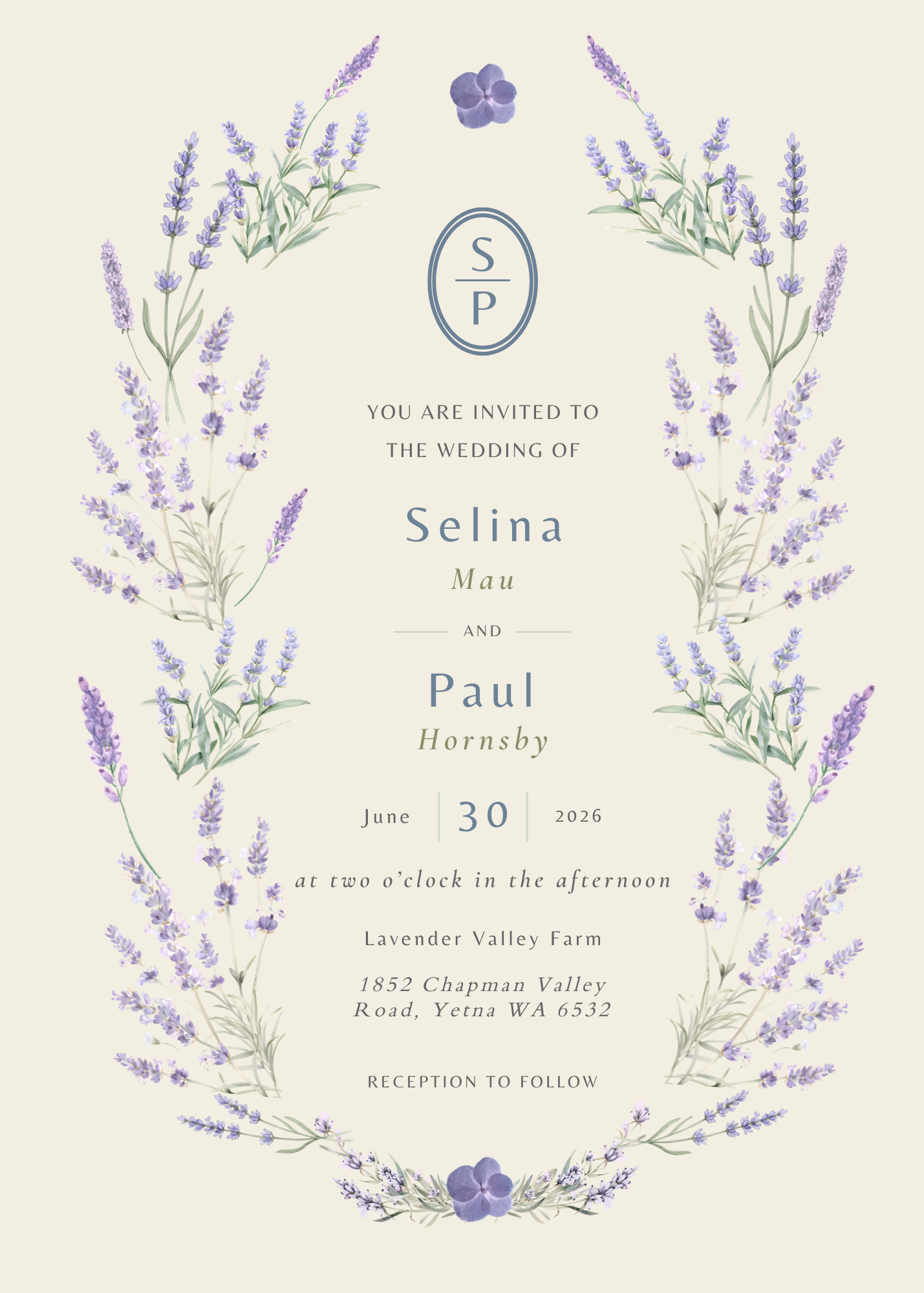 Lavender Botanical Wreath
