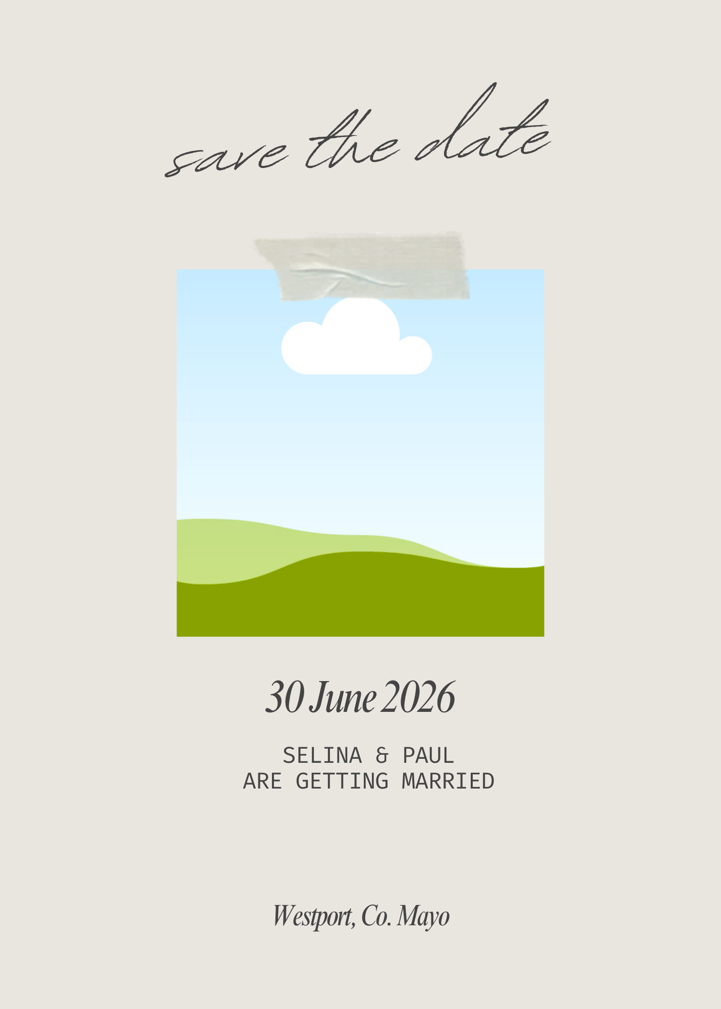 Save the Date — Countryside